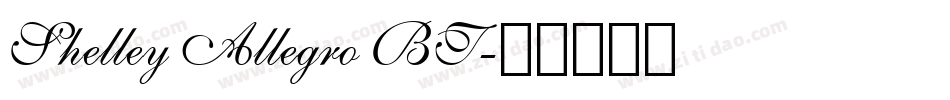 Shelley Allegro BT字体转换